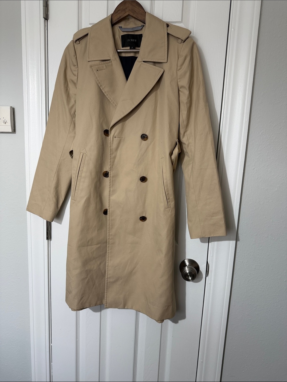 J. Crew Women’s Classic Double-Breasted Trench Coat - Beige